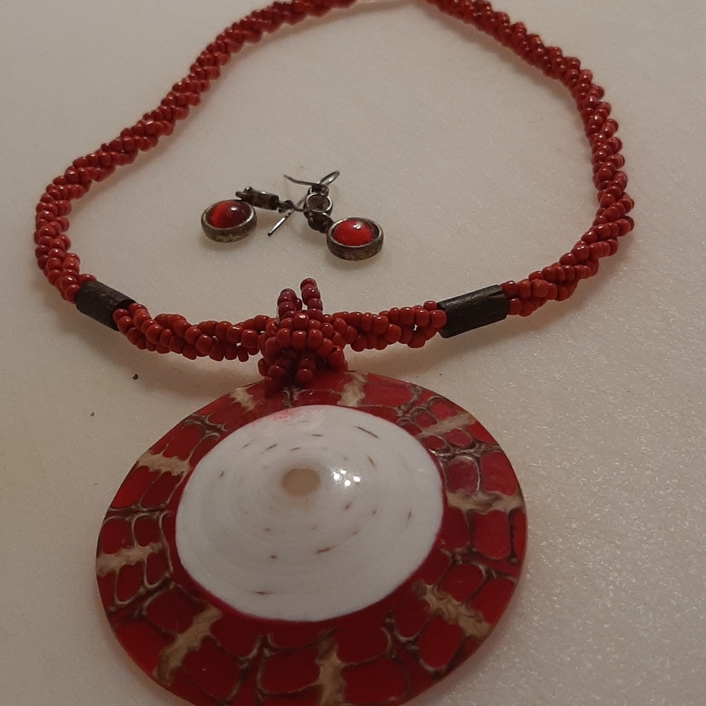 Necklace and earrings